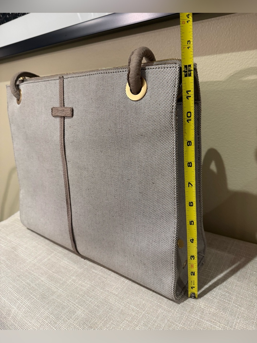 Hammitt Benjamin Professional Tote Bag | Canvas & Leather Studded Work Bag - Picture 9 of 11